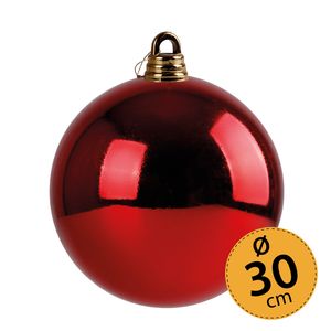 Christbaumkugel Weihnachtskugel Rot ⌀ 30 cm Baumschmuck Deko-Kugel glänzend