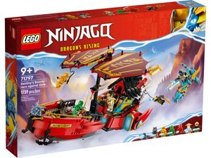 LEGO 71797 NINJAGO Ninja-Flugsegler im Wettlauf mit der Zeit, Ninja Luftschiff Spielzeug-Set mit 2 Drachenfiguren und 6 Minifiguren, 2023 Fahrzeug-Set, Geburtstagsgeschenk-Idee für Kinder