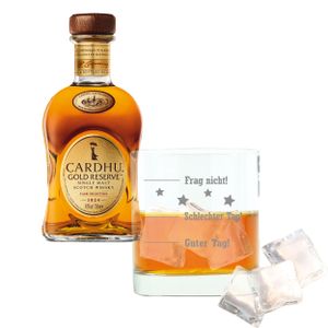 Whisky sada 2 kusů, Cardhu Gold Reserve, single malt, whisky, skotská, alkohol, alkoholický nápoj, láhev, 40%, 700 ml, 715226, dárek ke Dni otců, s gravírovanou skleničkou
