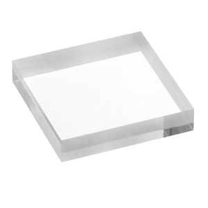 Quadratische Acrylglasscheibe 50x50x10mm transparent, rundum glänzend polierte Seitenkanten / Acryl / Acrylglas / massiv / klar / farblos / Dekoration - Zeigis®