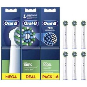 Braun Ersatzbürstenkopf für Braun Oral-B Pro Cross Action Zahnbürste/ 6er-Pack