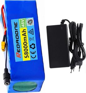 Baterie pro elektrokola 48V 58Ah 13S3P lithium-iontová baterie s vestavěným BMS pro 1000W motor, elektrokolo s nabíječkou, zástrčka XT60 Baterie pro elektrokola 48V 58Ah 13S3P lithium-iontová baterie s vestavěným BMS pro 1000W motor, elektrokolo s nabíječkou, zástrčka XT60