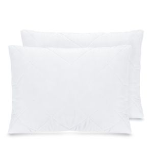 Kopfkissen 50x70 (2er Set) Steppkissen füllkissen Bettkissen Mikrofaser Kissen für Allergiker Schlafkissen Pillow (Weiß, 50 x 70 cm)