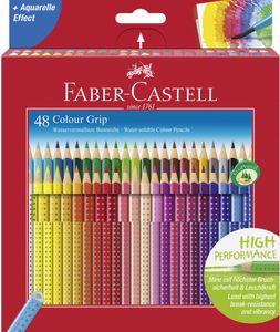 FABER-CASTELL Dreikant Buntstifte Colour GRIP 48er Etui
