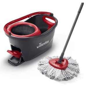 Vileda Turbo Set Mop 167751 Turbo Mopp und Eimer Set 3in1 Mikrofaserbox