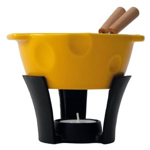 Boska Fondue-Set Mini Cheesy / Für Käsefondue und Soße / 300 ml / Spülmaschinenfester Fonduetopf