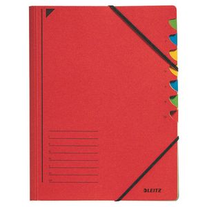 LEITZ Ordnungsmappe 3907 7 Fächer rot