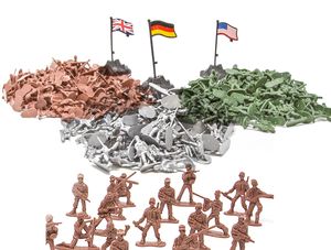 Soldaten Spielzeug Set Figuren 300 Soldaten mit Fahne Deutschland USA Frankreich Bundeswehr Kinder