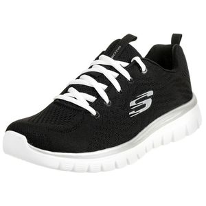 Skechers Sport Womens GRACEFUL GET CONNECTED Sneakers Damen Schuhe Schwarz, Schuhgröße:38 EU