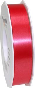 präsent 187 25 99 - 609 Pattberg Ringelband auf Rolle, 25 mm breit, rot (91 m)