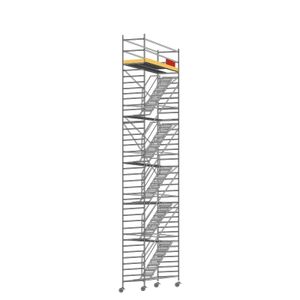 Alu Fahrgerüst Mod. FP (Treppenturm) - Breite: 1,30 m, Länge: 2,50 m - Arbeitshöhe: 12,30 m