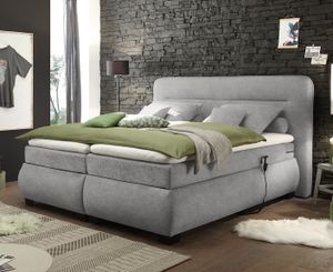 Evolution Boxspringbett mit Motor 180x200cm elektrisch Doppelbett Schlamm, Ausführung:Variante 1