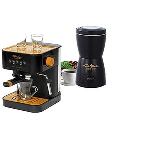 Espresso Kaffeemaschine, Touchscreen-Bedienung, Eingebauter elektrischer Mahlwerk, EU