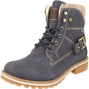 Jane Klain 252-353 Damen Schuhe Winter Stiefel gefüttert Tex Schnürboots Navy