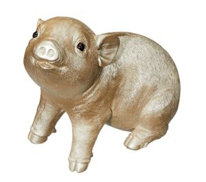 Spardeose Goldenes Schwein - 20 cm - Sparschwein Sparbüchse Geldgeschenk