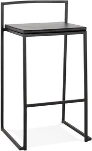 Kadima Design Barhocker schwarz | 65 cm | stapelbar industrial design | metall kunststoff | bis 120 kg