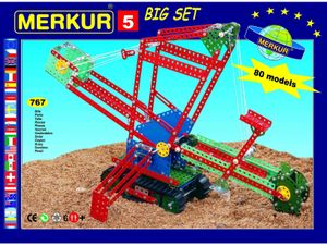 Merkur Toys - Stavebnice MERKUR 5 80 modelů 767ks v krabici 36x27x8cm