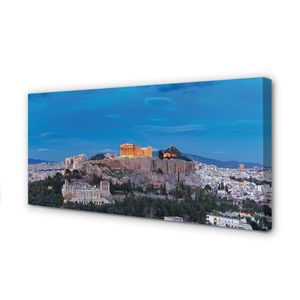 Acrylbilder - Bilder - 140 cm x 70 cm - Wandkunst Griechenland Panorama von Athen