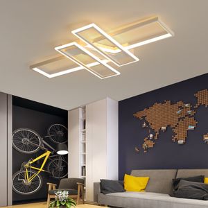 Design LED Deckenleuchte schwarz Wohnzimmer modern Deckenlampe Arbeitszimmer 58W