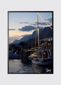 Stiller Hafen * Kunst Fotografie Holz-Foto-Bild 40x60cm Wandbild Meer Schiff See