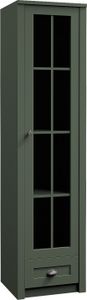 Furniture24 Vitrine Prowansja W2S Schrank 1 türiger Vitrinenschrank mit 1 Schublade Wohnzimmer Grün, 50/198/43 Furniture24 Vitrine Prowansja W2S Schrank 1 türiger Vitrinenschrank mit 1 Schublade Wohnzimmer Grün, 50/198/43