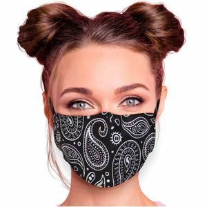 Mundschutz Nasenschutz Behelfs – Maske, waschbar, Filterfach, verstellbar, Motiv Paisley