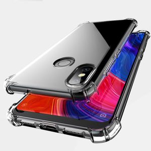 Handyhülle Xiaomi Redmi Note 8 Pro TPU Schutzhülle mit verstärkten Ecken (Airbag Design) Silikon Hülle Cover Case Transparent Klar