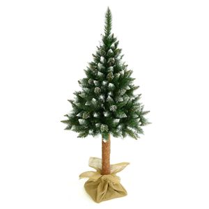 NABBI Vianočný stromček na pni Christee 7 220 cm - zelená / biela