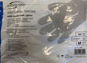 HYGONORM Einweghandschuh Polyclassic Strong 2645 PE M 100St.