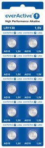 everActive AG10 1.5V, 10x Batterien, Alkaline, Mini, G10 LR1130 LR54, 10 Stück – 1 Blisterkarte