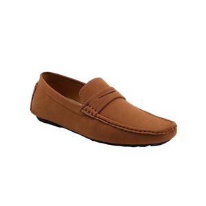 Arrk London - Pánská řidičská obuv "Alex", semiš WM387 (40,5 EU) (Camel)