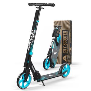 Apollo XXL Wheel Scooter - Phantom Pro City Scooter | Klappbarer City Roller für Kinder | Höhenverstellbar, Tretroller für Erwachsene | Cityroller ohne LED Rollen | Leichter Kinderroller  - blau