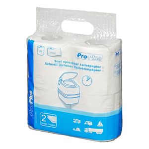 Rozpustný toaletný papier pre prenosné toalety 4 ks. ProPlus