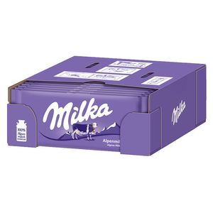 Milka Tafelschokolade Alpenmilch 24 x 100 g Karton