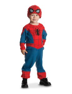 Spiderman-Kostüm für Kleinkinder aus Fleece Faschingskostüm blau-rot