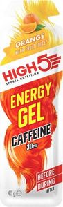 High5 Energy Gel Caffeine 40 g orange / Energie Gels / Erfrischendes, mit Koffein angereichertes Energiegel