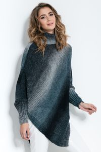 Fobya Damen Poncho Tanta blue