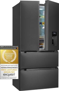 Exquisit Frenchdoor FD490-160-WS-200E inoxlook-az | 506 l Nutzinhalt | Inoxlook-az