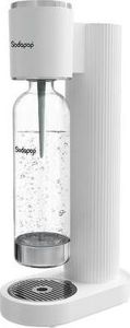 Sodapop Wassersprudler Cooper weiß inkl. 1x PET-Flasche, Stylisch und platzsparend, Höhe 44,9 cm