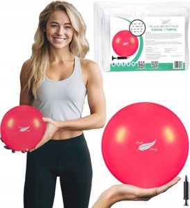 Červená Gymnastická lopta 20 cm s pumpičkou, Pilates lopta so systémom Anti-Burst