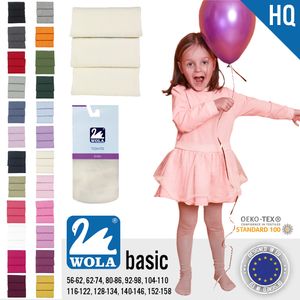 WOLA BASIC dětské punčocháče bavlněné 56-158 zimní silné punčocháče - OFF WHITE - (6-11) - 152-158