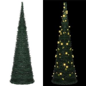 vidaXL Künstlicher Pop-Up-Weihnachtsbaum mit Beleuchtung Grün 150 cm