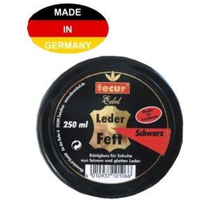 LEDER FETT schwarz 250ml Edelglanz Schuhcreme Schuhpflege Schuhputz Lederfatt 66