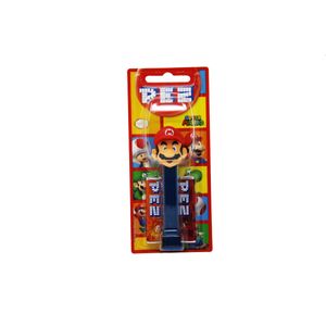 PEZ Super Mario Spender blau mit 2 Päckchen süßen Bonbons 17g