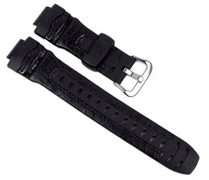 Casio Ersatzband Uhrenarmband Leder / Resin Band schwarz für G-304RL