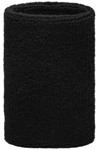 Extrabreites Armschweißband aus Frottee black, Gr. one size