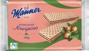 Manner Knuspino lieskovoorieškové oblátky s lieskovoorieškovou krémovou náplňou 110g