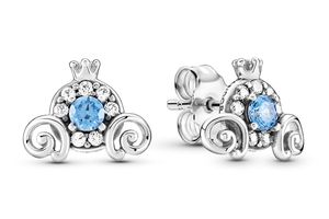 Pandora 299193C01 Dámské náušnice Cinderella Dýňový kočár Stříbro