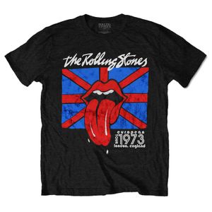 The Rolling Stones - "London European'73" T-Shirt für Herren/Damen Unisex RO4865 (XXL) (Schwarz)