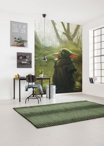 Komar Vlies Fototapete - Mandalorian Grogu Acrylic - Größe: 200 x 280 cm (Breite x Höhe) - 4 Bahnen, Kinderzimmer, Tapete